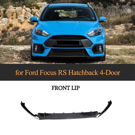 Carbon Fiber Front Lip Spoiler Body Kit For Ford Focus Rs Hatchback 16