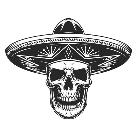 Magical, meaningful items you can't find anywhere else. Free Vector | Skull in mexican sombrero hat