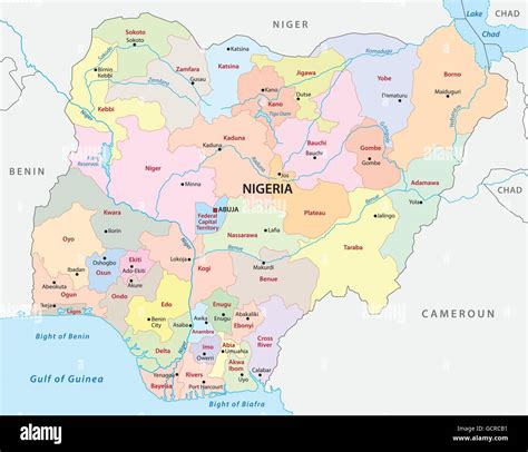 Nigeria Carte Politique Archives Voyages Cartes