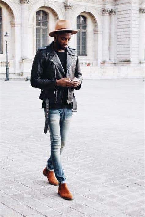 Another very alexa chung inspired look today. Leather Jackets For Men: How To Wear Them In 2017 Spring? - The Fashion Tag Blog