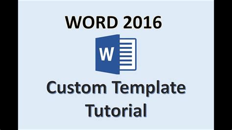 Word 2016 Creating Templates How To Create A Template In Ms Office
