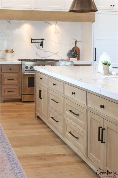 Beautiful Transitional Modern Farmhouse Kitchen With White Oak