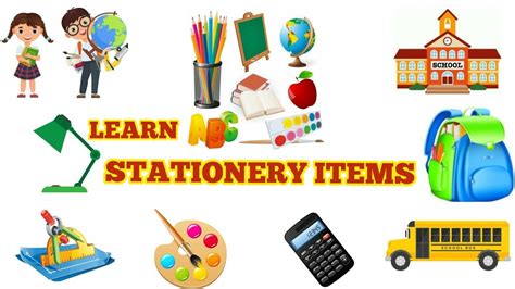 Stationery Items Names And Image School Supplies School Vocabulary