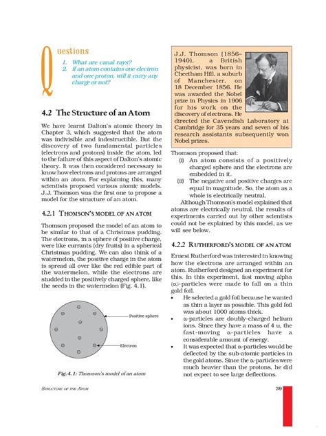 Ncert Book Class 9 Science Chapter 4 Structure Of The Atom Aglasem Schools
