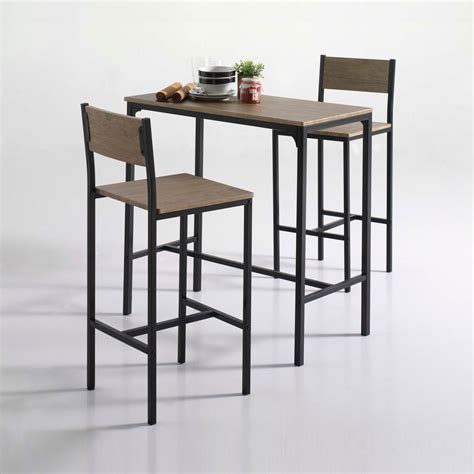Taburete alto industrial con estilo vintage. Set de mesa + 2 taburetes altos | Muebles baratos online