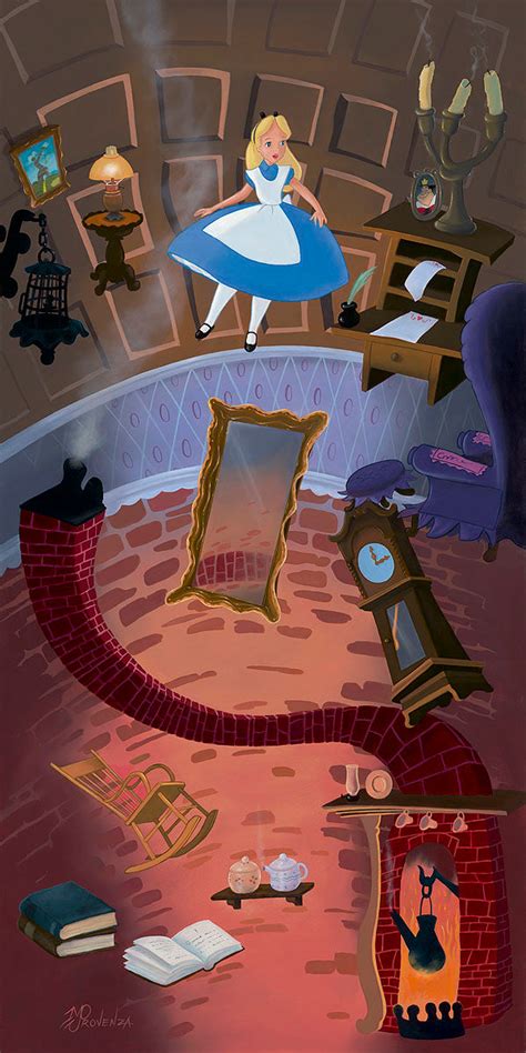 The Rabbit Hole Disney Limited Edition Canvas By Michael Provenza