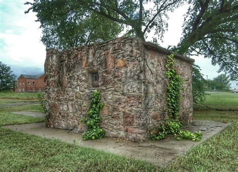 Old Langston Oklahoma Jail Abandoned Photography Tree
