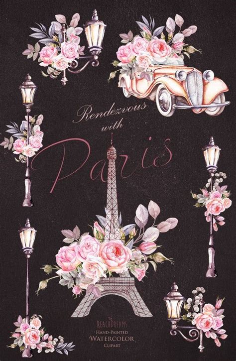 Free eiffel tower for you download png format: Paris Watercolor Clipart France Eiffel tower France Roses ...