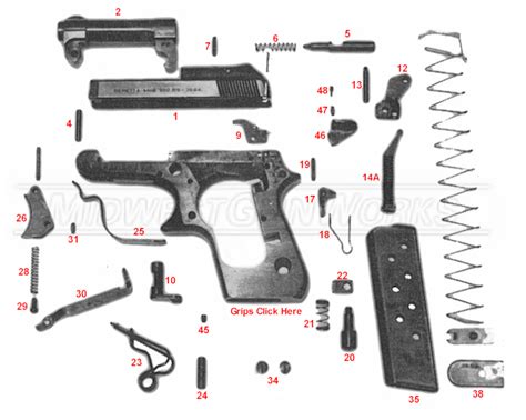 Beretta 950 Jetfire Pistol Parts