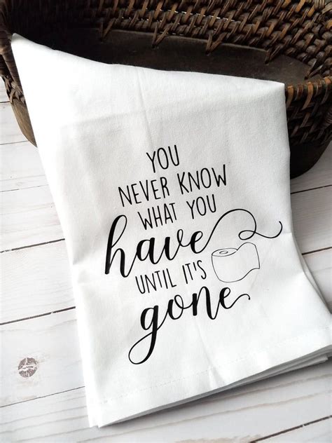 Stack up some extra toilet paper rolls in a section and place a house plant in the other section. Bathroom Towel, Funny Hand Towel, Bathroom Hand Towel ...