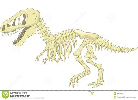 Dinosaur bones can be highlighted using eagle eye (l3 + r3). Cartoon Dinosaur skeleton