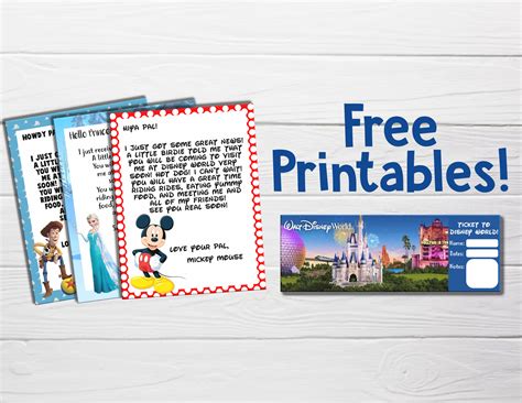 Printable Disney Ticket Template Free