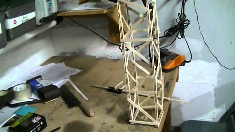 Test 1 Of A Popsicle Tower Crane Boom Youtube