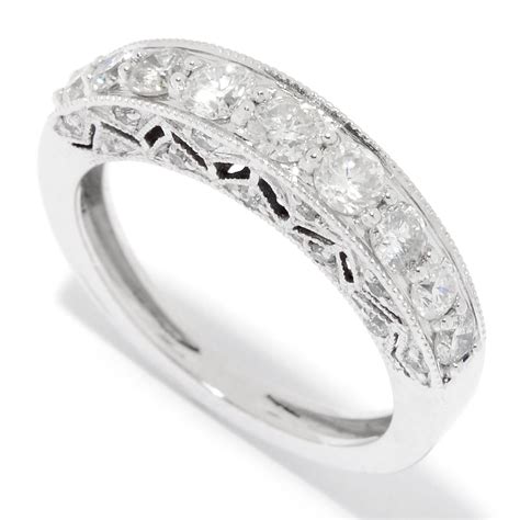 (ShopHQ) Diamond Treasures® Elite 14K Gold 1.03ctw Diamond 9-Stone Band