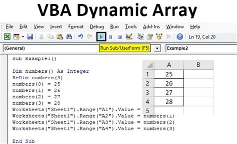 How To Use Vba Dynamic Array In Excel Excel Examples