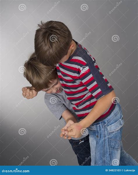 Boys Fighting Stock Image Image Of Harm Brother Pain 34822103
