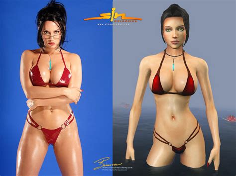 Bianca Beauchamp Elexis Sinclaire Sin Game Multi Strapped Bikini