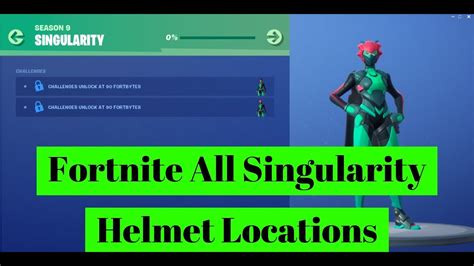 Fortnite All Singularity Helmet Locations Youtube