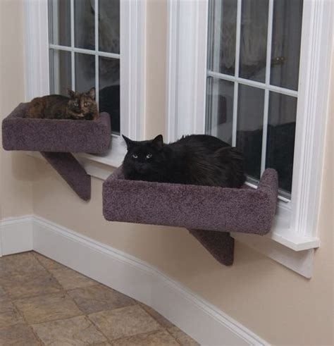We don't all have porches, but if you've got a large window just begging to be tweaked for your cat's a diy cat window perch will also allow your cat to eagerly await your return and greet you at the door when she sees that you're coming. Cat Window Perch | DIY Pets & Photos | Pinterest