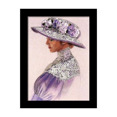 Victorian Lady In Lavender Lace Framed Print By Sue Halstenberg