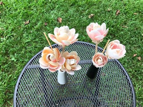 3 Stems Handmade Decorative Seashell Flower Bouquet Tulips Etsy In