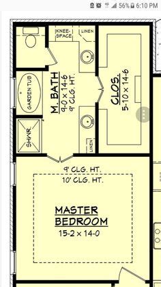 Floor plan bedroom with walk in closet and bathroom. bathroom and closet floor plans | ... Plans/Free 10x16 ...