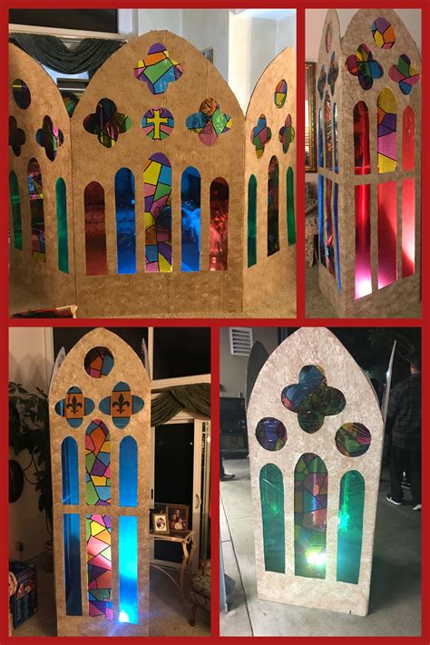 Faux Stained Glass Window Diy Cardboard Stained Glass Window Sister