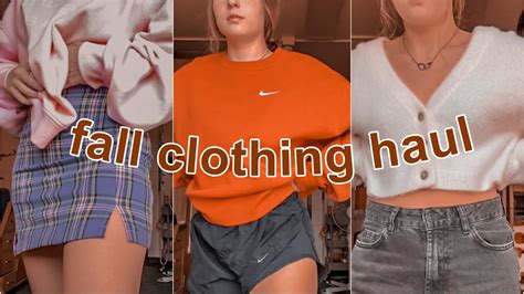 Fall Clothing Haul Pacsun Brandy Melville Nike More Youtube