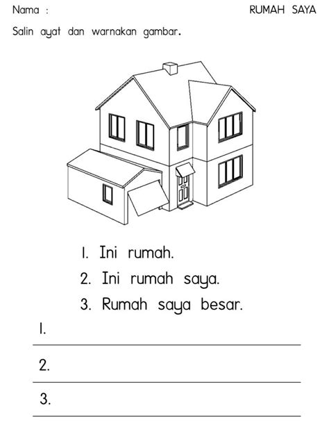 Lembaran Kerja Prasekolah Tema Rumah