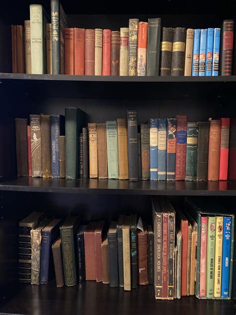 My antique books shelf! Started collecting this year, it's always been ...