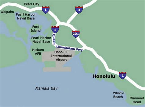 Airport Terminal Map Honolulu Airport Map