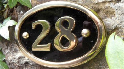 Brass Oval House Numbers Etsy House Numbers Sign Design Brass Frame