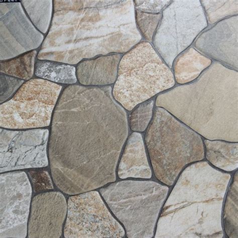 Foshan Guci 400x400mm Rustic Stone Ceramic Tile Outdoor Garden Balcony