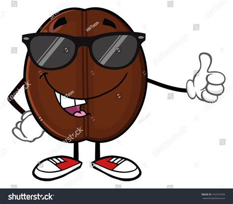 Cute Coffee Bean Cartoon Mascot Character Stock Illustration 419101933