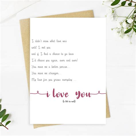 Romantic Love Letter Printable Card For Boyfriend Or Husband