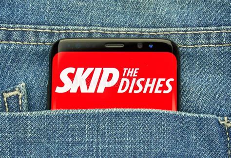 Track stocks and indices from toronto stock exchange (tsx or tse), toronto, canada. Skip The Dishes Mobile App On Samsung S8 Editorial Stock ...