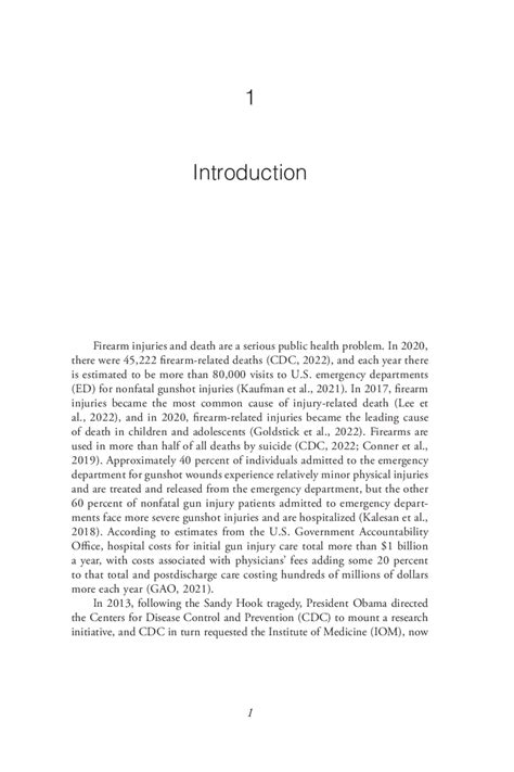 1 Introduction | Integrating Firearm Injury Prevention into Health Care