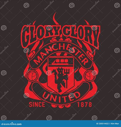Glory Glory Manchester United Football Editorial Photography