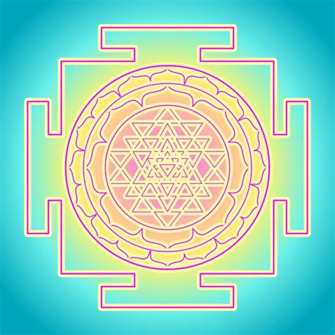 The Sri Yantra Or Sri Chakra Form Of Mystical Diagram Shri Vidya School Of Hindu Tantra Symbol