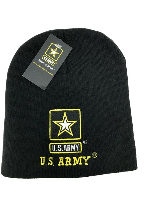 Embroidered Army Star Logo Military Beanie Cap Stocking Winter Hat Free