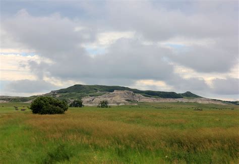 Clouds Over The Butte At White Butte North Dakota Image Free Stock