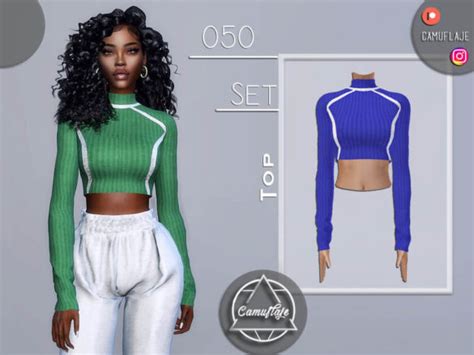 The Sims 4 Set 050 Top By Camuflaje Best Sims Mods