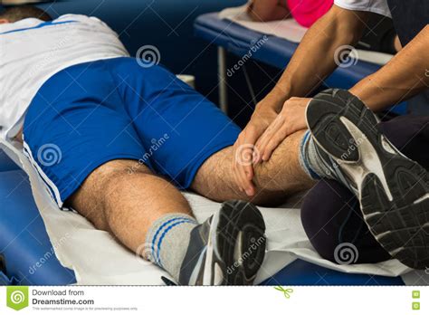 athlete s muscles massage after sport workout editorial image image of massage lotion 77126465