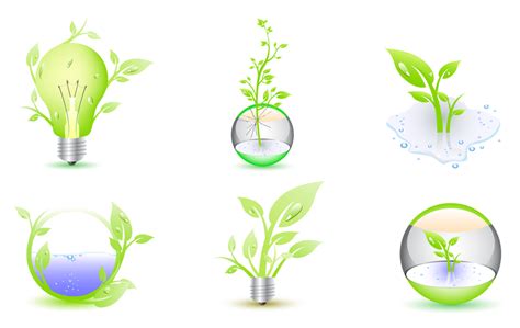 3d Ecology Icon Set Vector Download