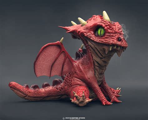 Baby Dragon Re Render 3d Artist Cover Issue 94 On Behance