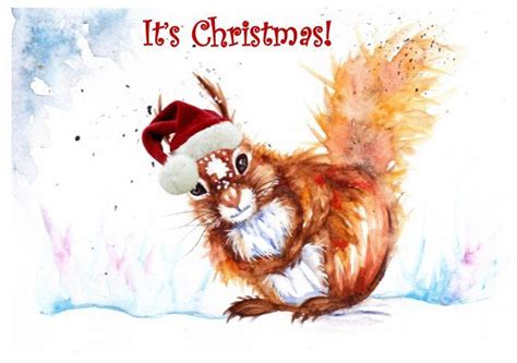 A christmas card is a greeting card sent as part of the traditional celebration of christmas in order to convey between people a range of sentiments related to christmastide and the holiday season. Cute Animal Christmas Cards.Pack of 8 Wildlife Christmas | Etsy | Pet christmas cards, Xmas ...