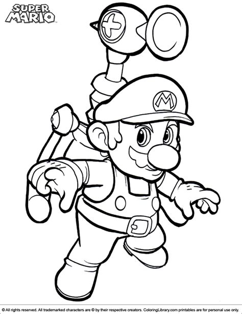 Games in one, for double the fun! Super Mario Brothers Coloring Picture
