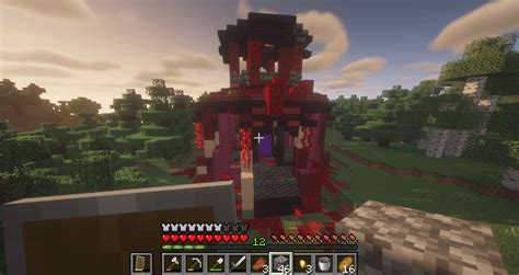 Corrupted Nether Temple My First Build Besides My Base After Coming