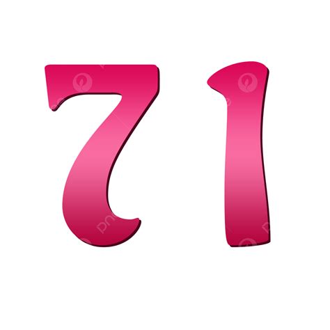 Numéro 71 Png 71 Nombre Nombre Attrayant Fichier Png Et Psd Pour Le