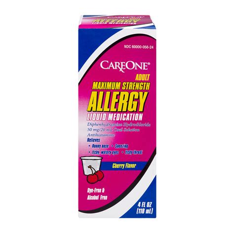 Save On Careone Adult Allergy Liquid Medication Maximum Strength Cherry